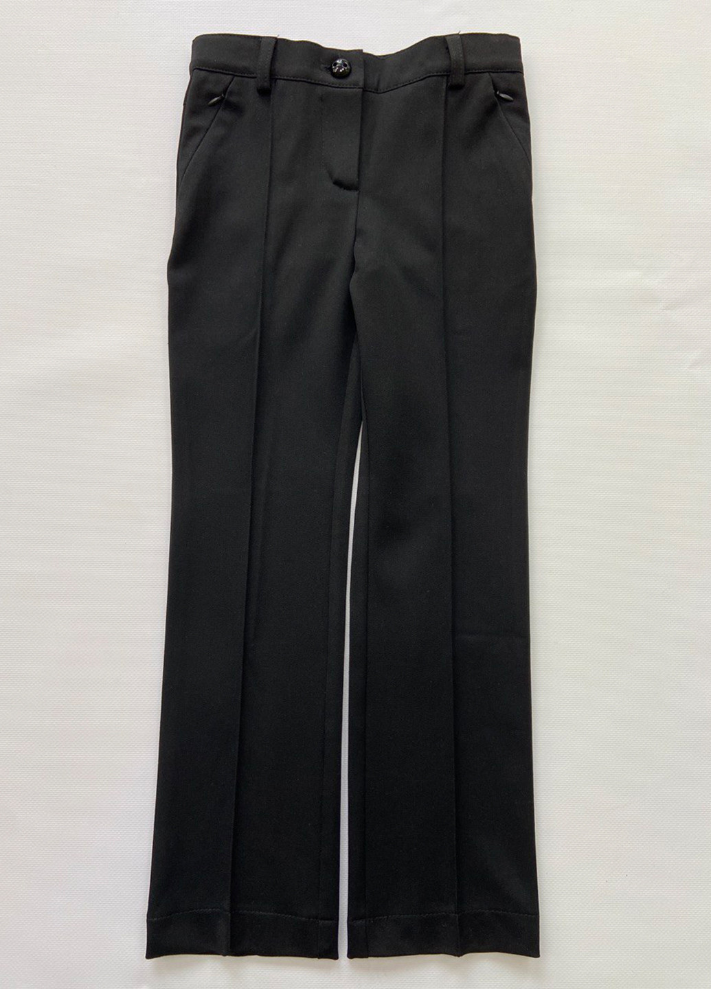 Черные кэжуал демисезонные прямые брюки Sasha