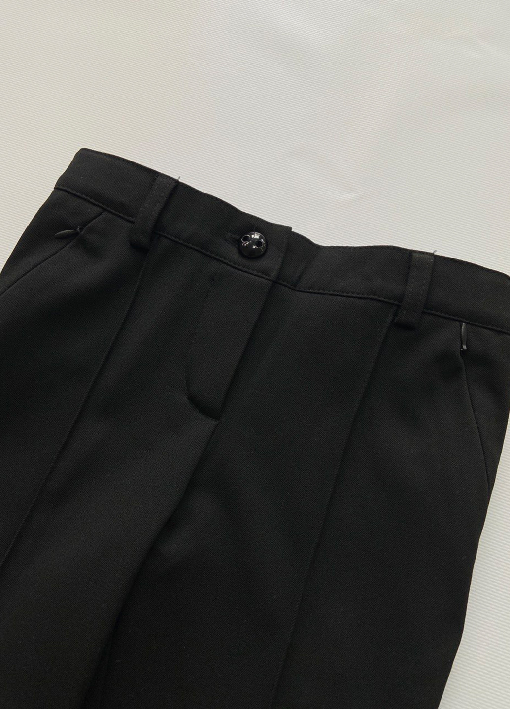 Черные кэжуал демисезонные прямые брюки Sasha