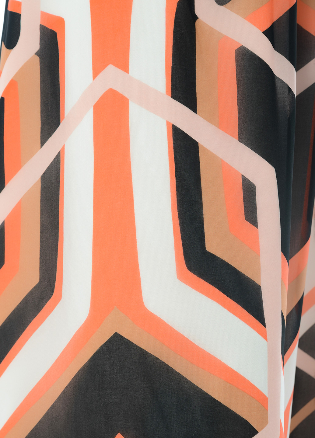 Коралова коктейльна платье довга Iren Klairie з геометричним візерунком