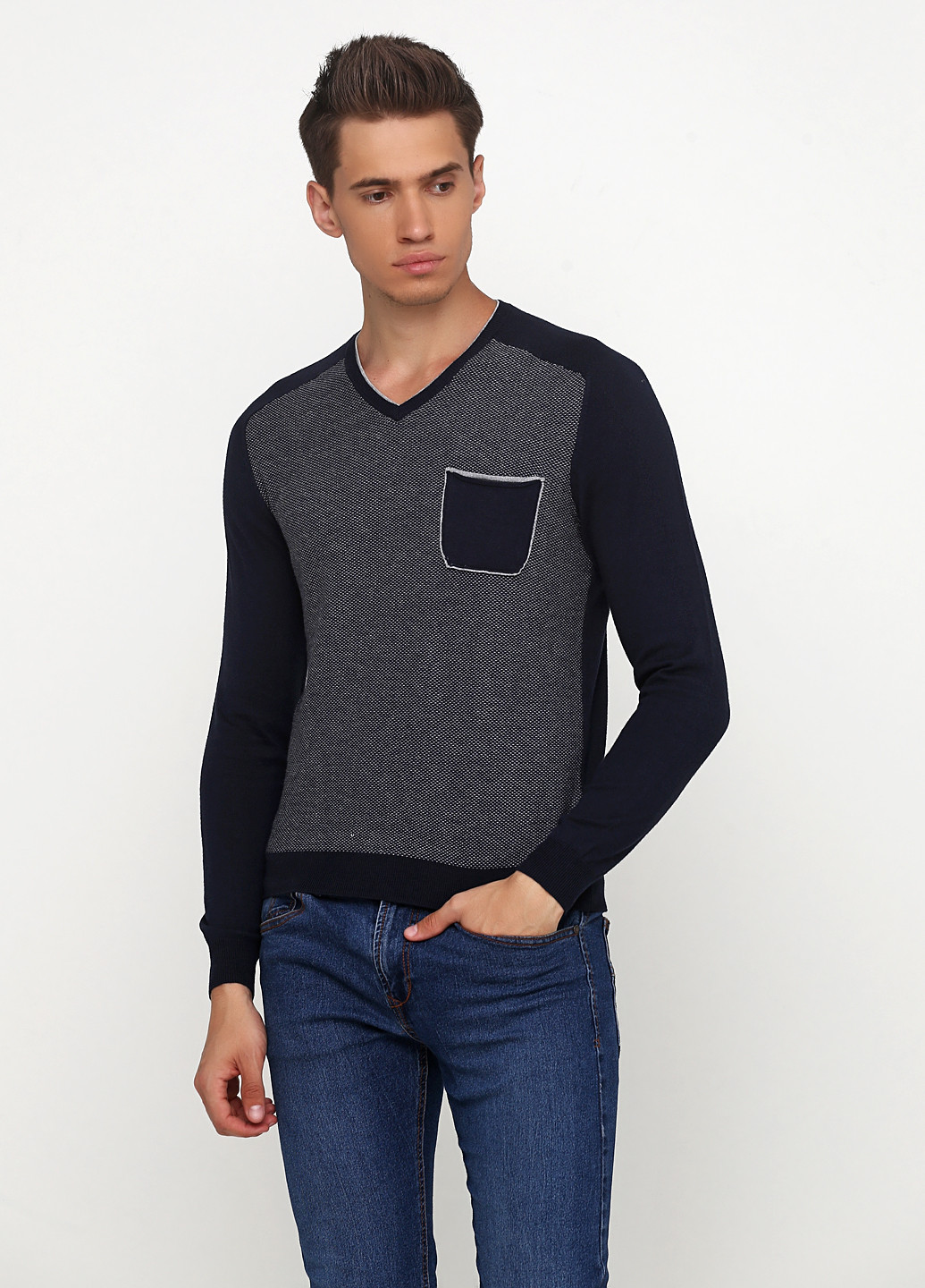 Темно-синий демисезонный пуловер пуловер Devred