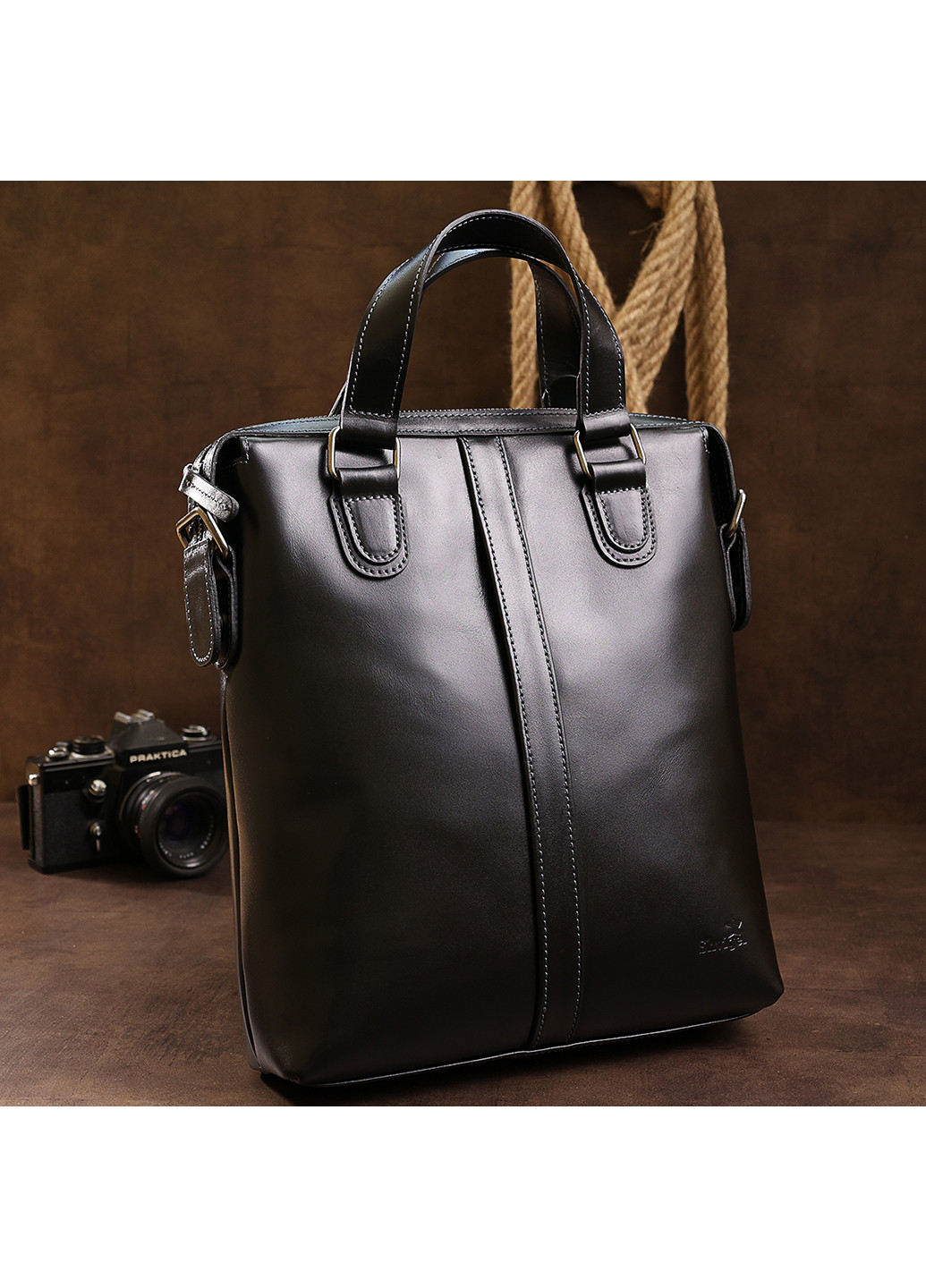 Мужская кожаная сумка 29х32х6 см Shvigel (252128346)