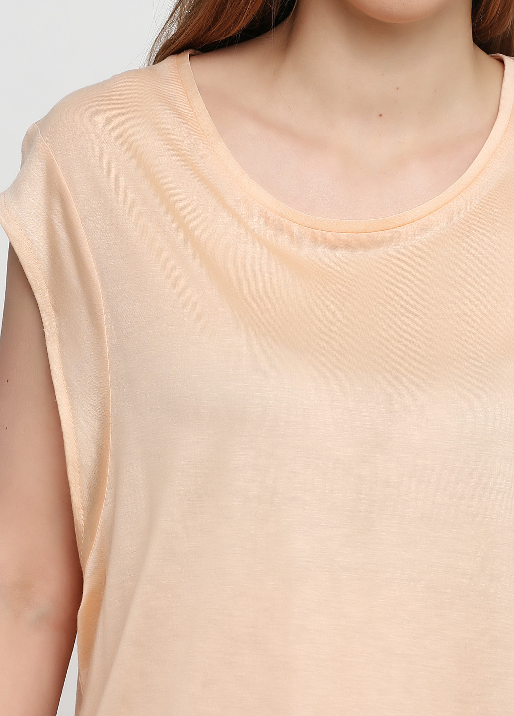 Персиковая летняя футболка Helmut Lang