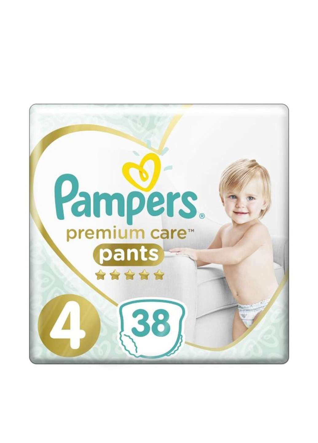 Подгузники-трусики Premium Care Pants Maxi 4 (9-15 кг), (38 шт.) Pampers (130948277)