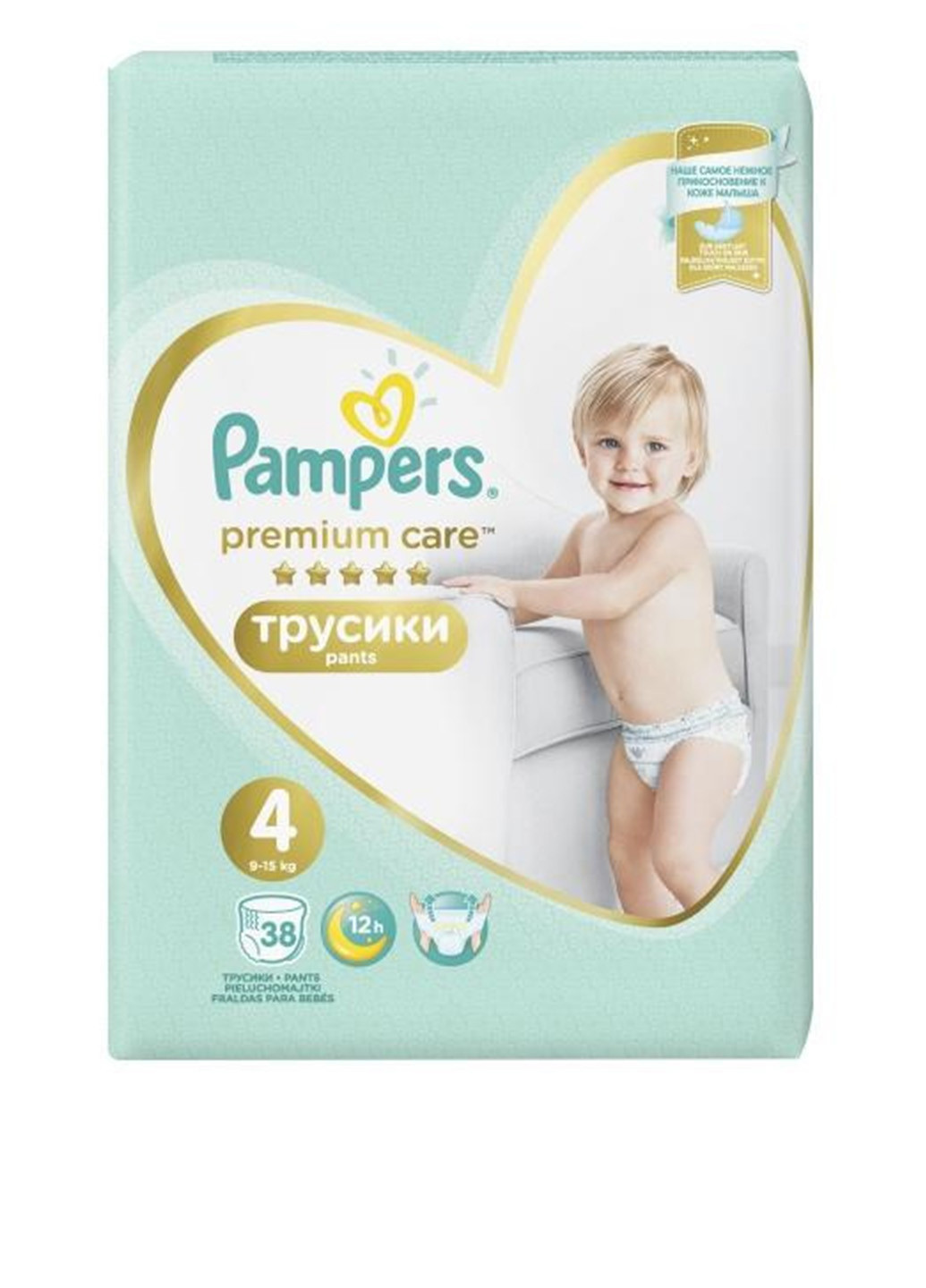 Підгузки-трусики Premium Care Pants Maxi 4 (9-15 кг), (38 шт.) Pampers (130948277)