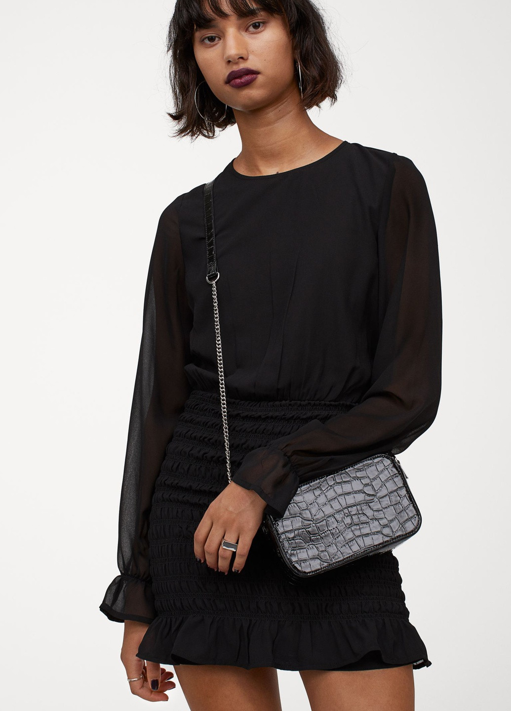 Чорна кежуал плаття, сукня H&M однотонна