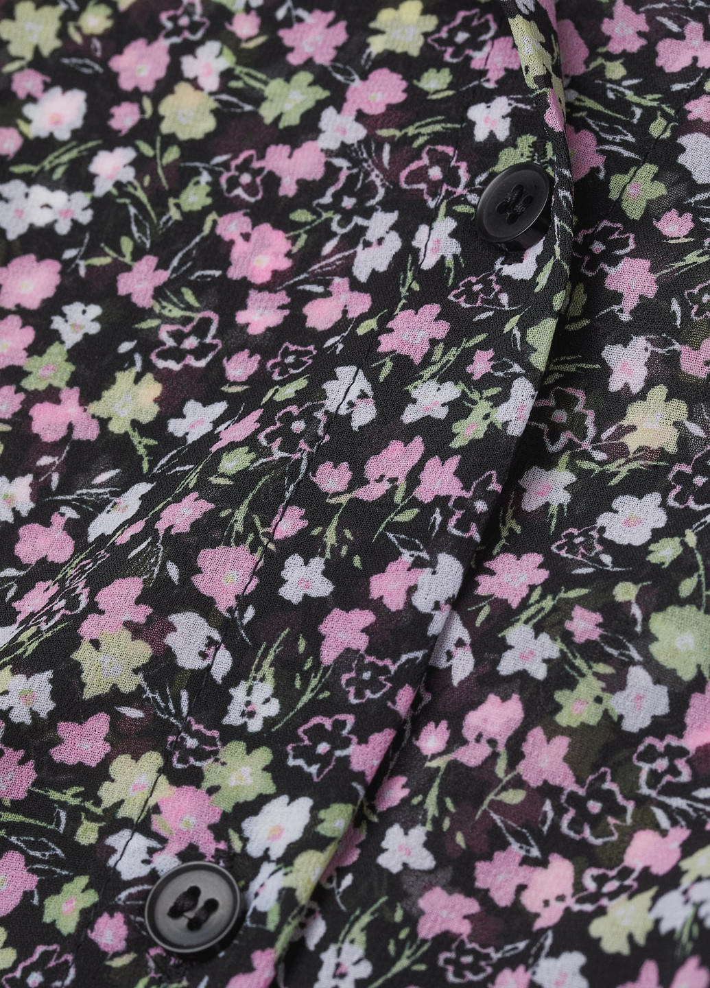 Комбинированное кэжуал платье рубашка H&M с цветочным принтом