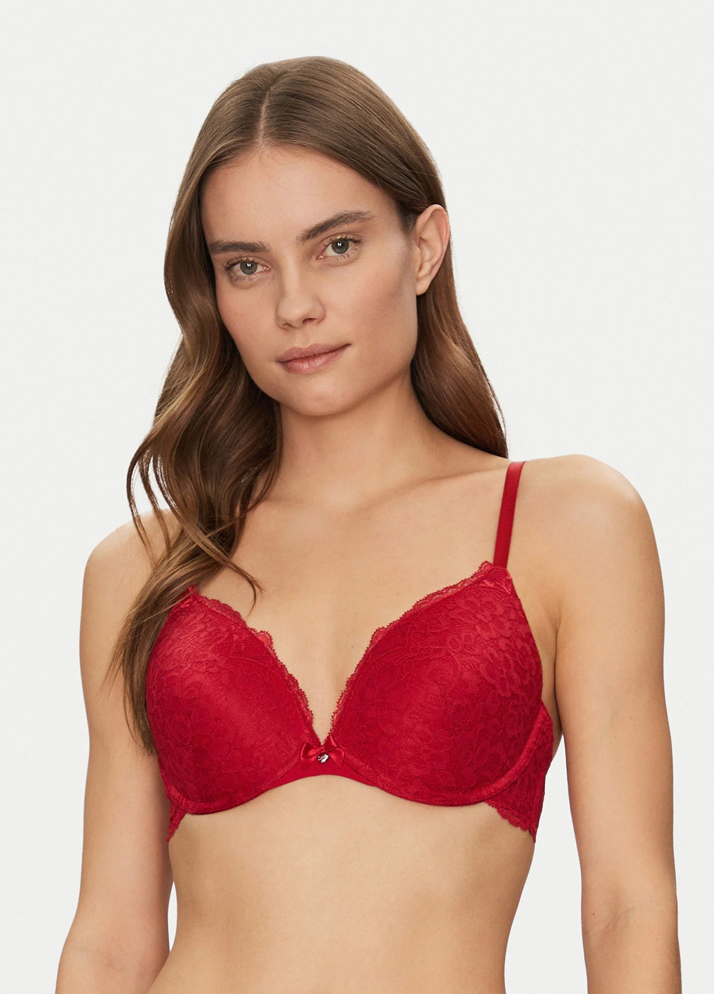 Червоний корбей бюстгальтер Hunkemoller з кісточками поліамід