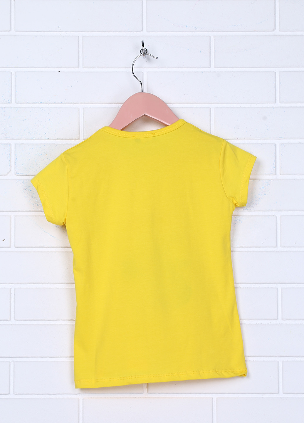 Желтая летняя футболка с коротким рукавом Dofa Kids