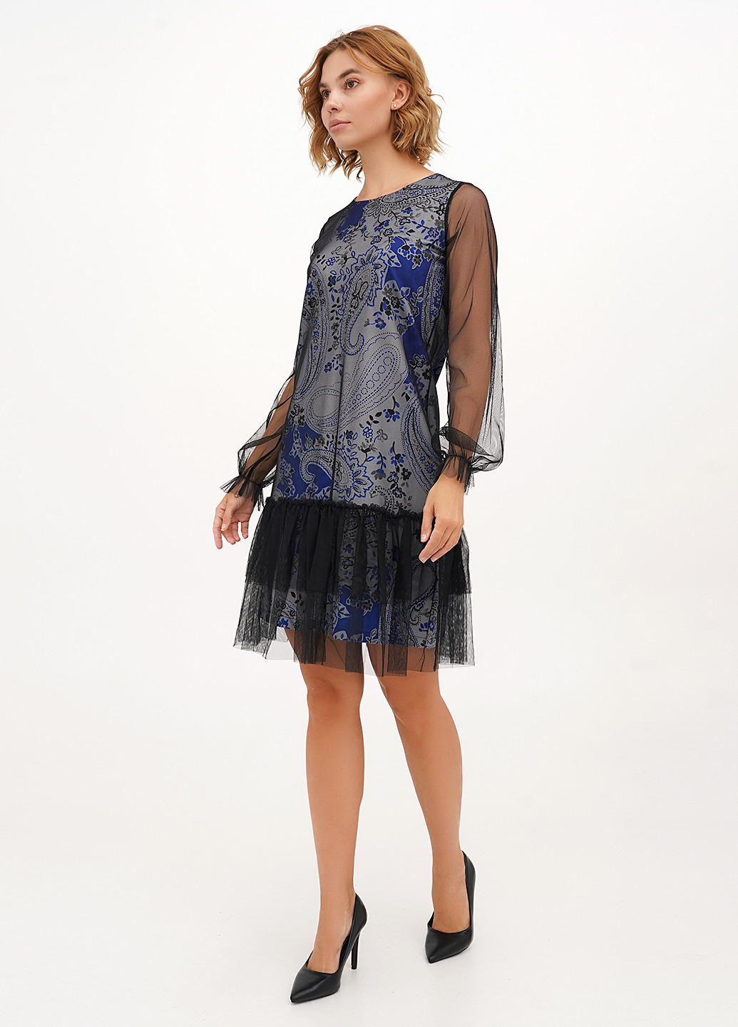 Синя кежуал сукня кльош Imperial з квітковим принтом