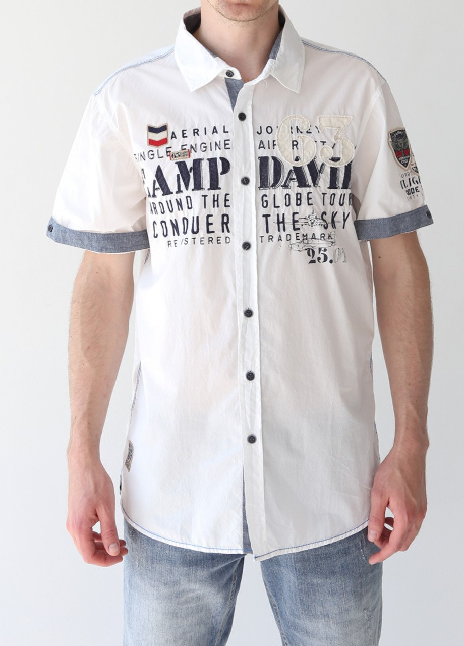 Белая кэжуал рубашка Camp David