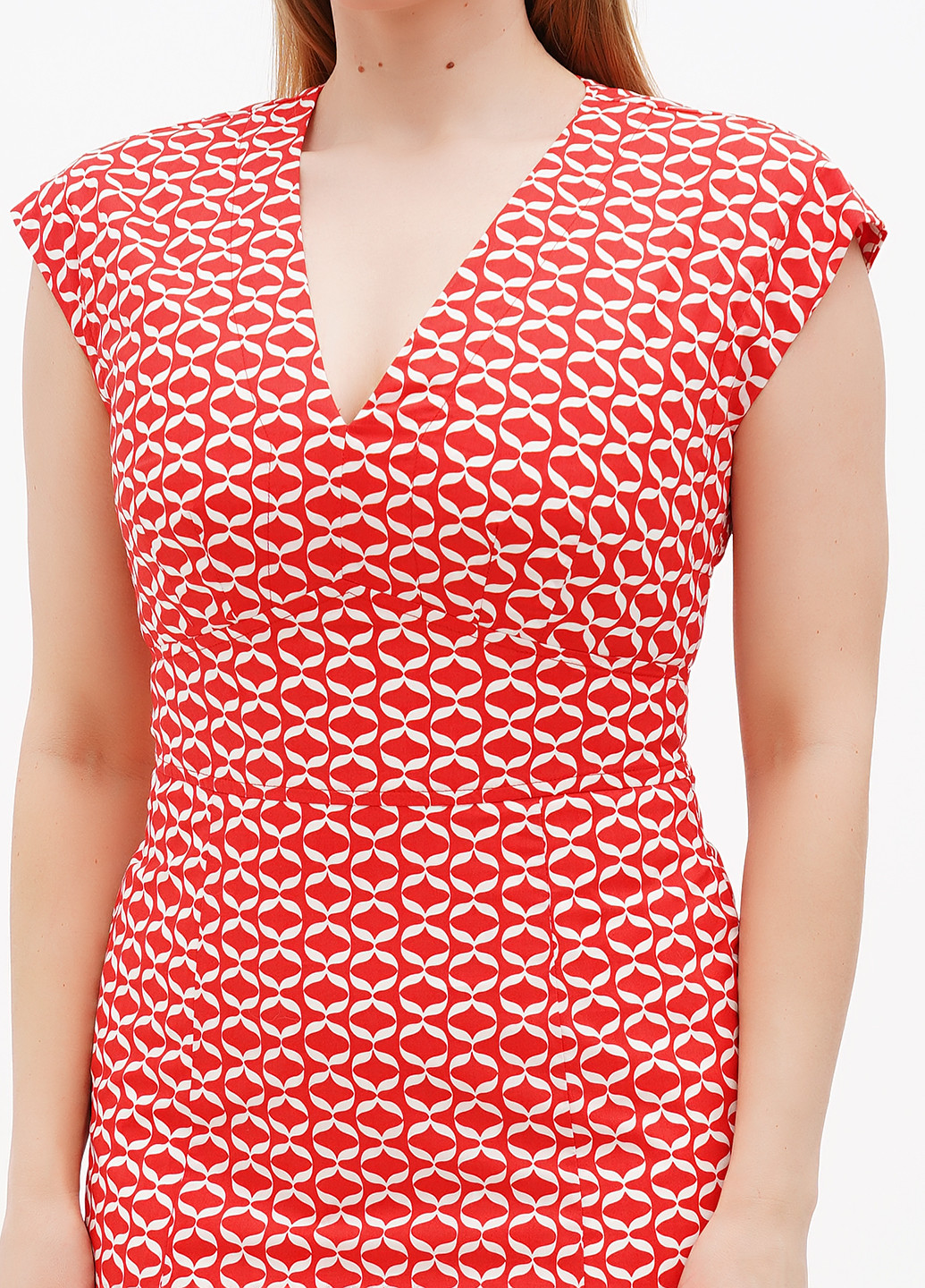 Красное кэжуал платье Boden с рисунком