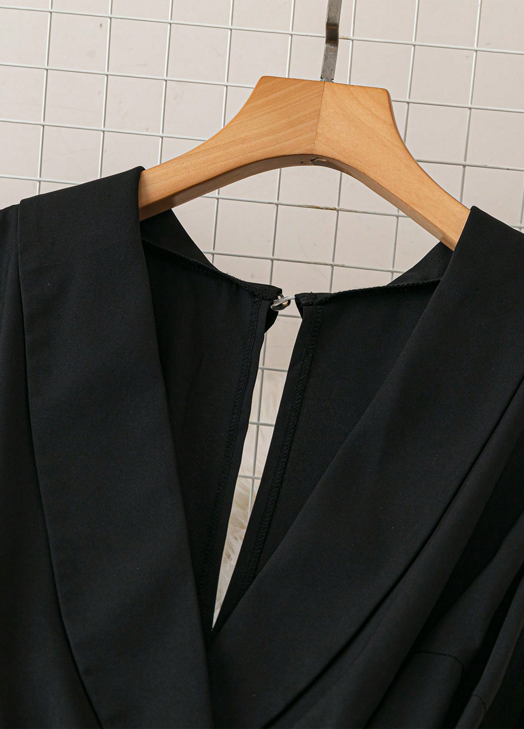 Комбінезон SHEIN комбінезон-брюки однотонний чорний вечірній, кежуал поліестер