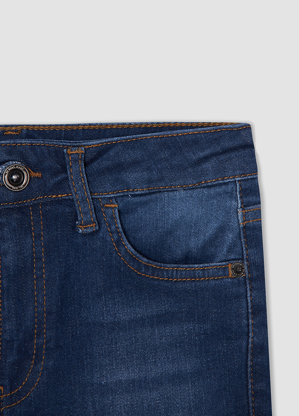 Штани DeFacto завужені темно-сині джинсові бавовна