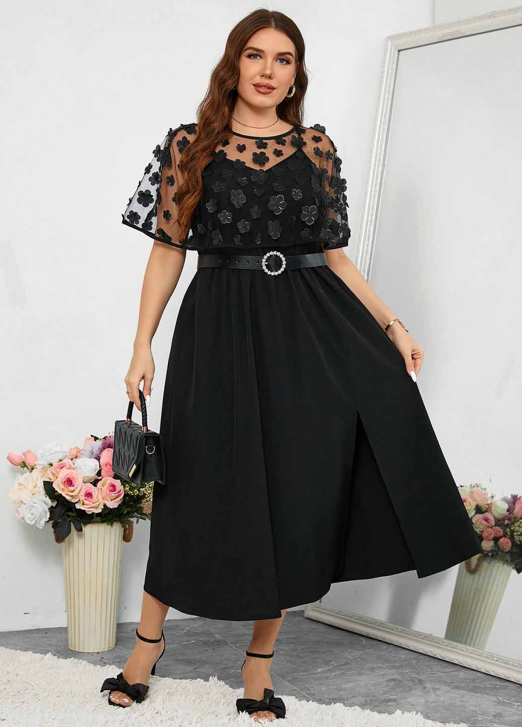 Черный демисезонный комплект (болеро, платье) SHEIN