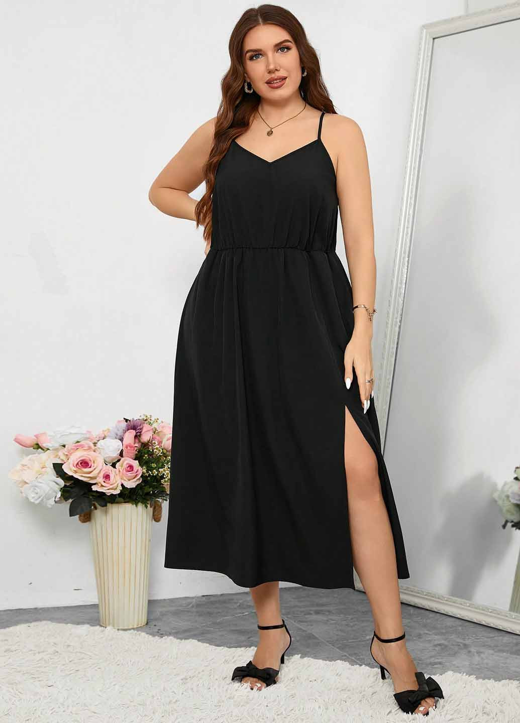 Черный демисезонный комплект (болеро, платье) SHEIN