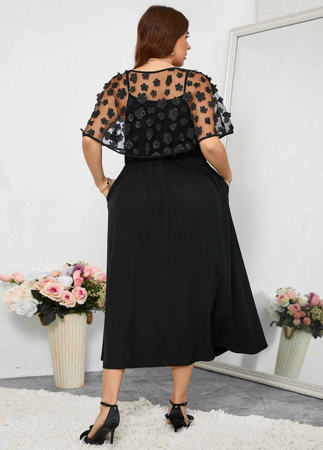 Черный демисезонный комплект (болеро, платье) SHEIN