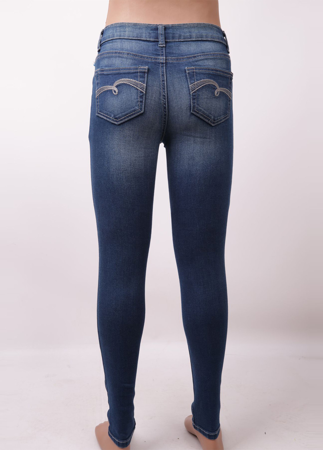 Темно-синие демисезонные скинни джинсы Justice