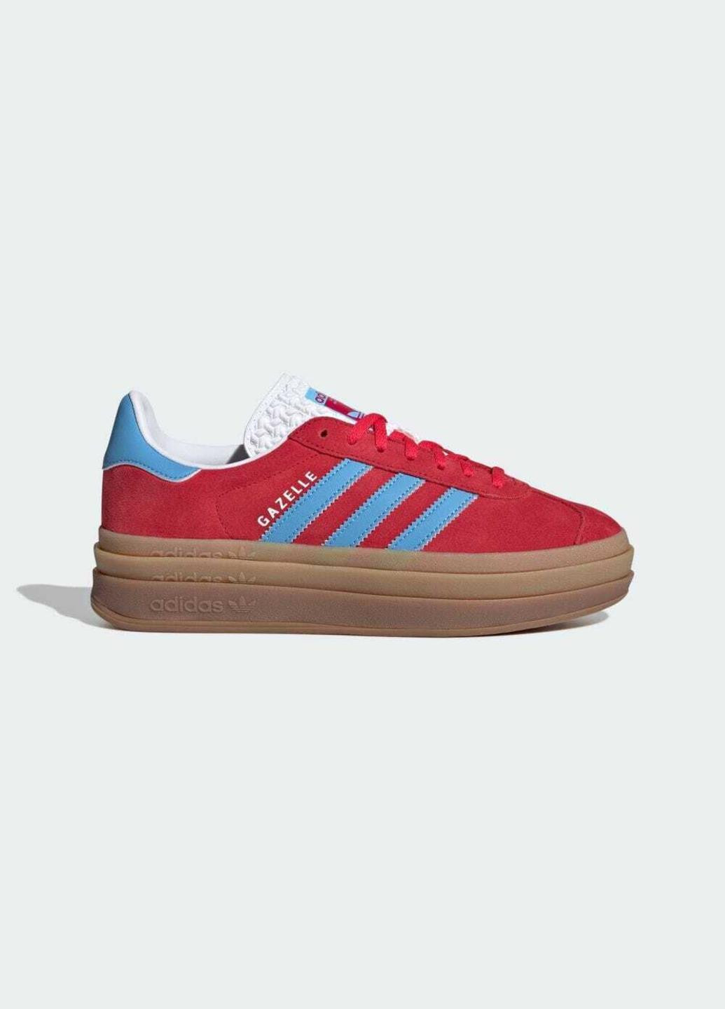 Кросівки IE0421 adidas Gazelle Bold Active Pink Blue Burst червоні демісезони (317280223)