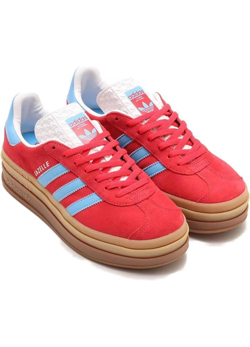 Кросівки IE0421 adidas Gazelle Bold Active Pink Blue Burst червоні демісезони (317280223)