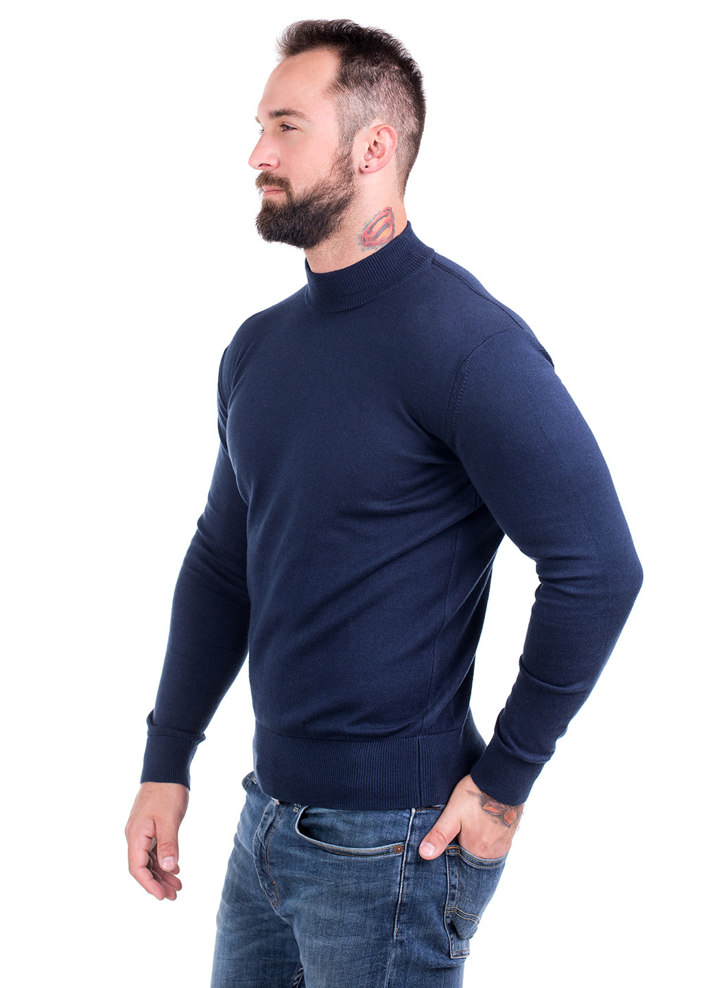 Темно-синий демисезонный свитер джемпер Viviami