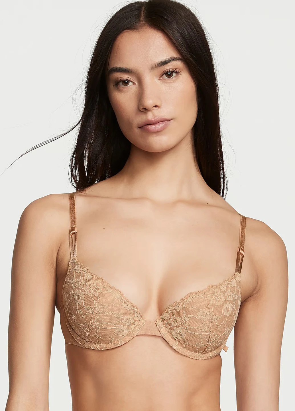 Бежевий демісезонний комплект (бюстгальтер, трусики) Victoria's Secret