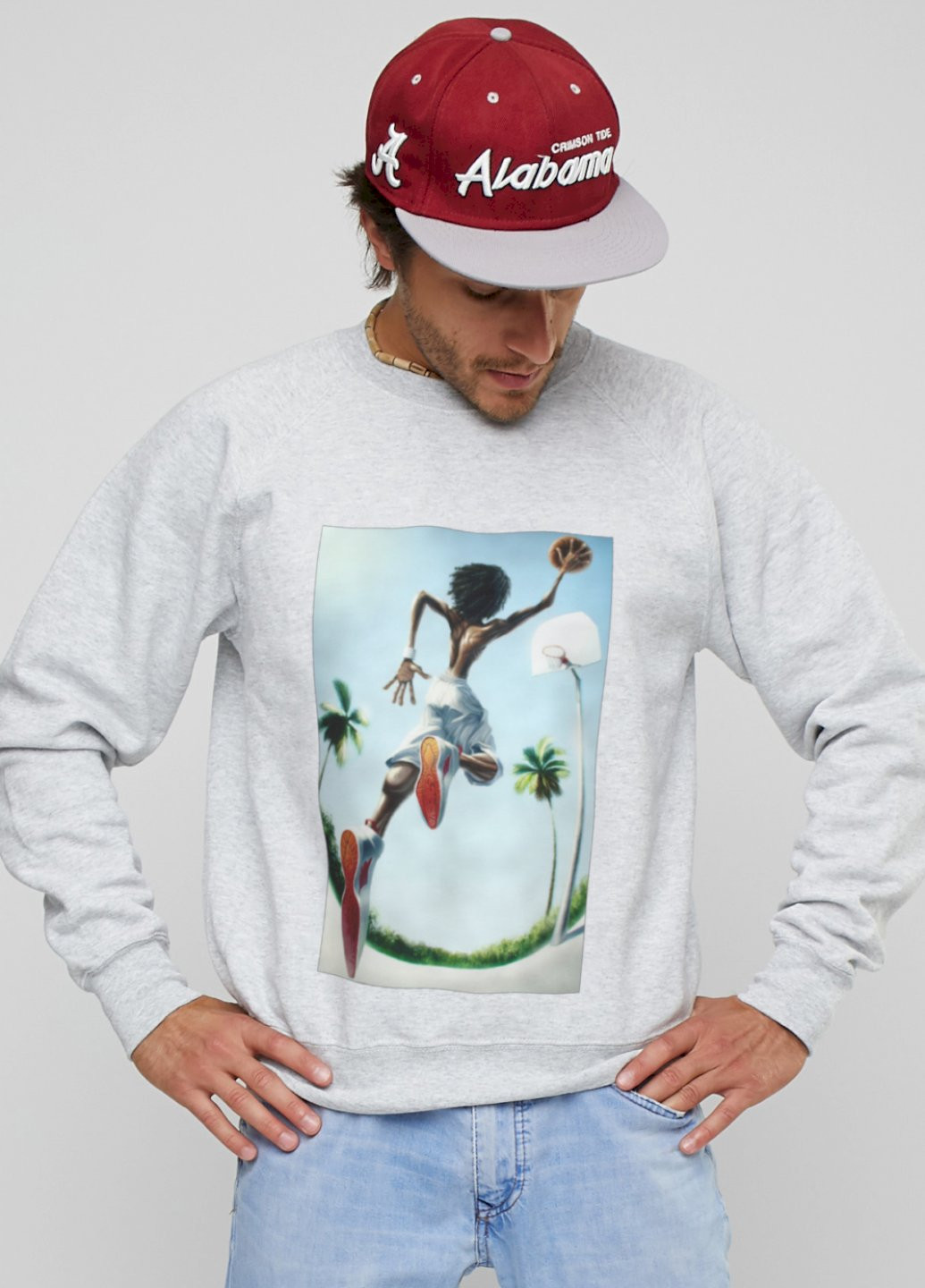 Серый свитшот мужской YAPPI (198688866)