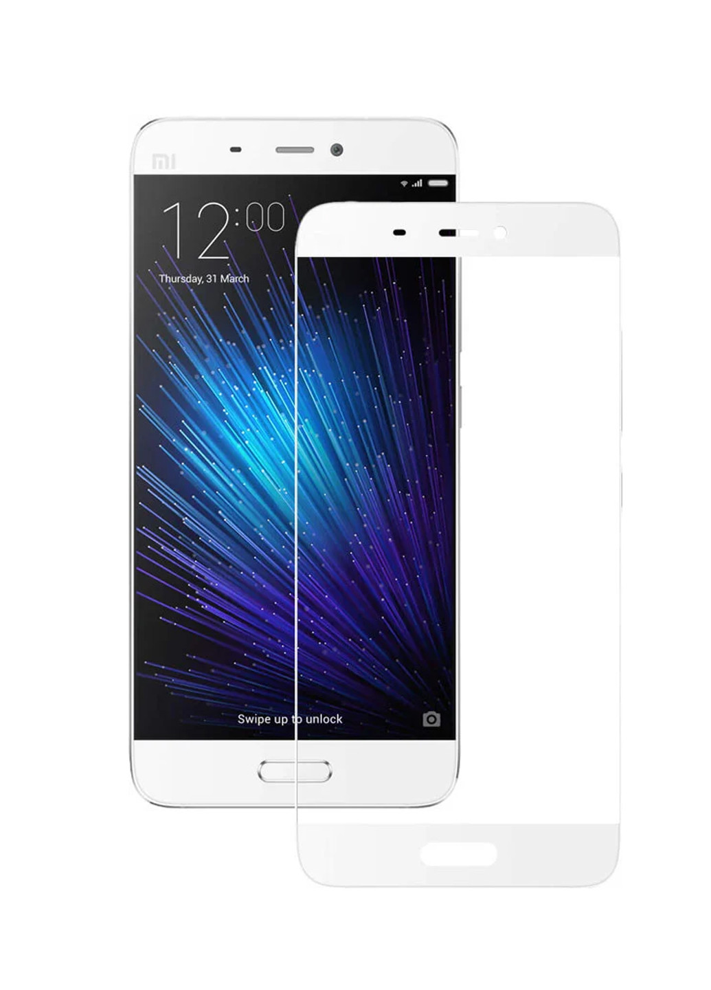 Защитное стекло с рамкой для Xiaomi Mi5 (white) CAA (242228866)