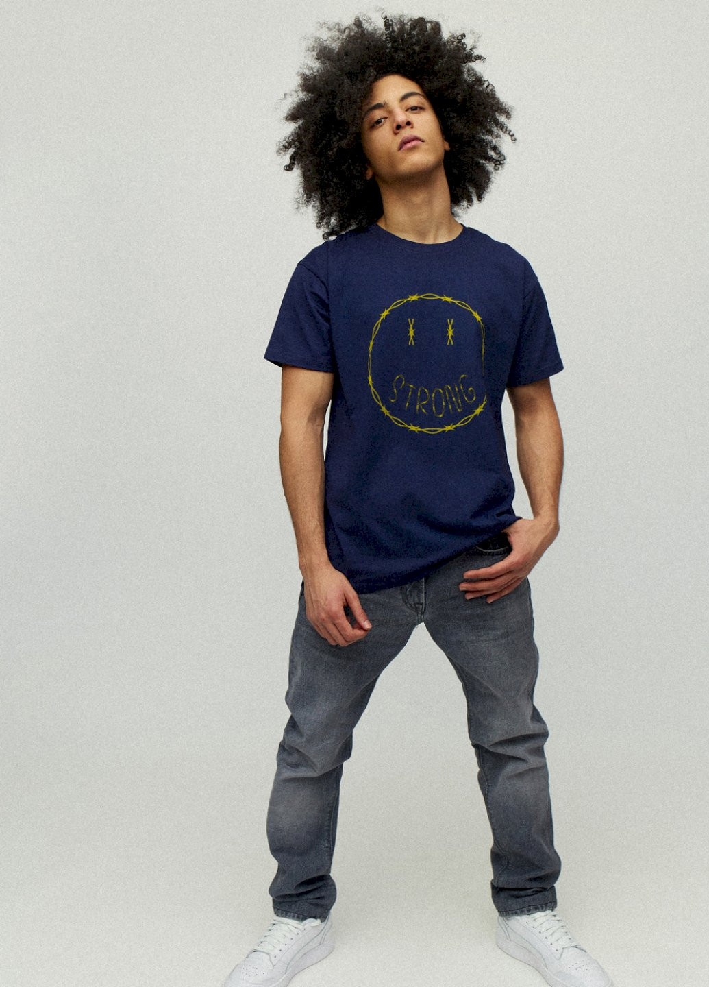 Темно-синя футболка чоловіча YAPPI