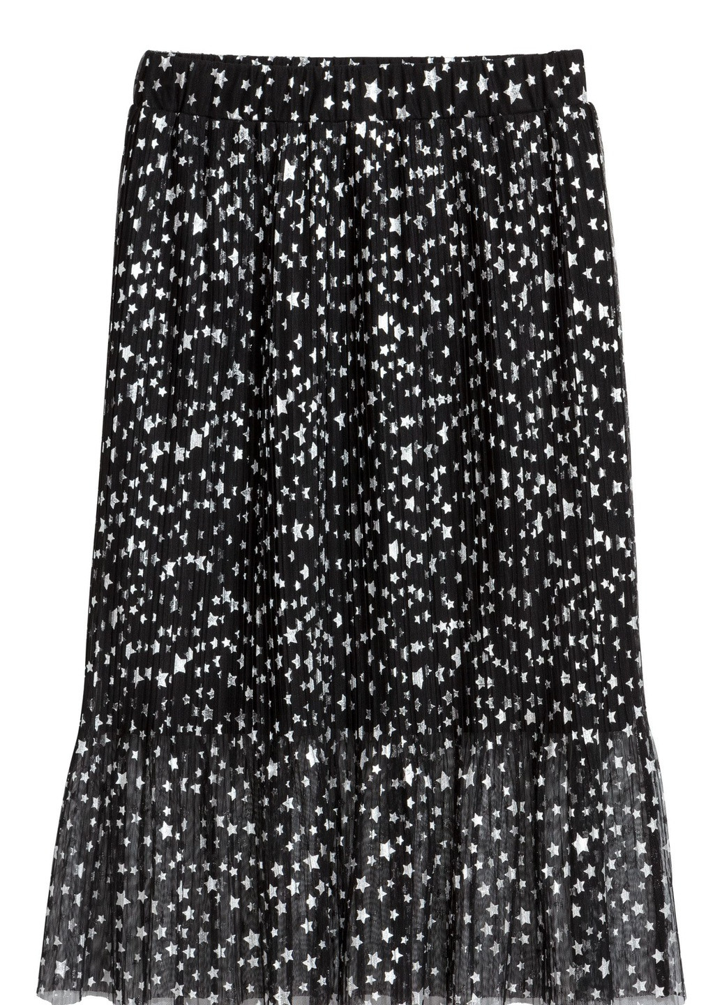 Черная кэжуал с звездным узором юбка H&M