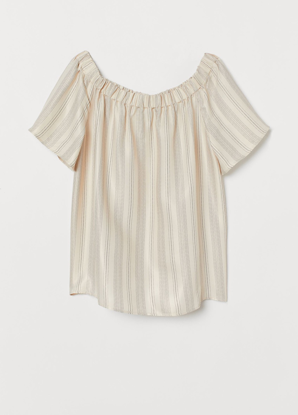 Біла літня блузка з відкритими плечима H&M
