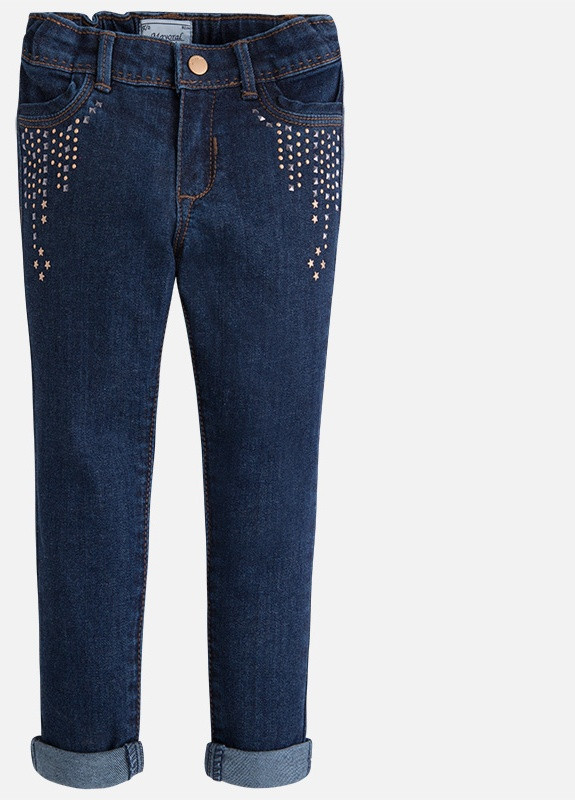 Синие демисезонные скинни джинсы для девочки Mayoral