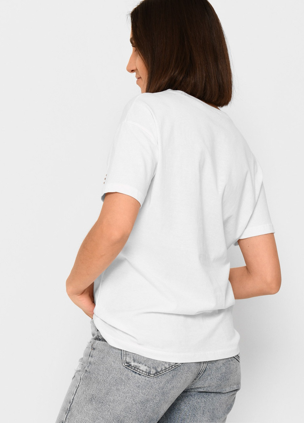 Біла літня жіноча футболка Carica