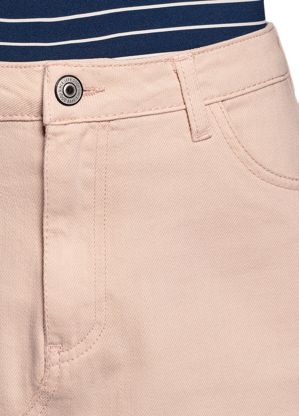 Розовая джинсовая однотонная юбка Oodji карандаш