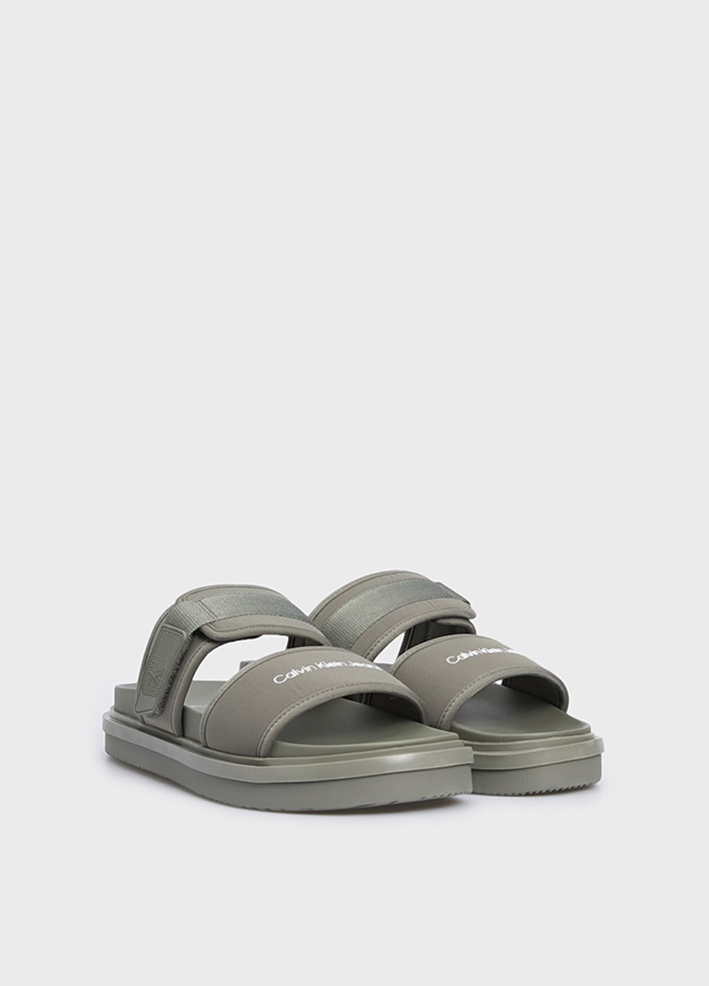 Оливковые кэжуал шлепанцы Calvin Klein Jeans