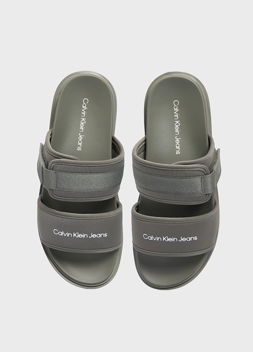Оливковые кэжуал шлепанцы Calvin Klein Jeans