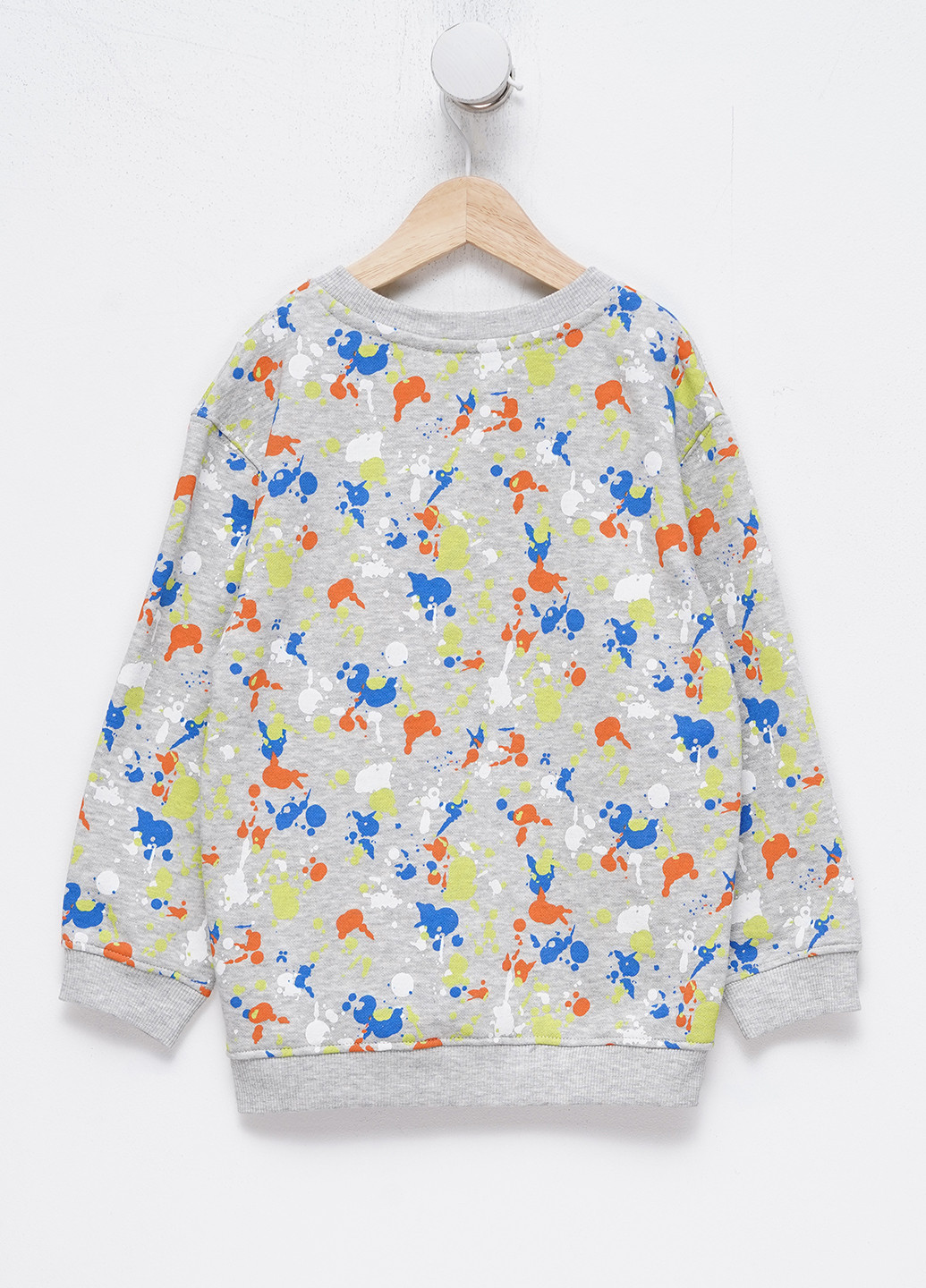 H&M свитшот надпись серый кэжуал хлопок, футер