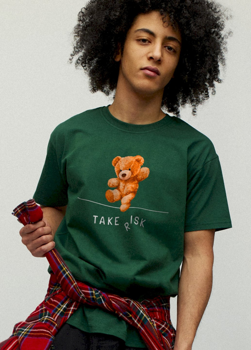 Темно-зеленая футболка мужская YAPPI