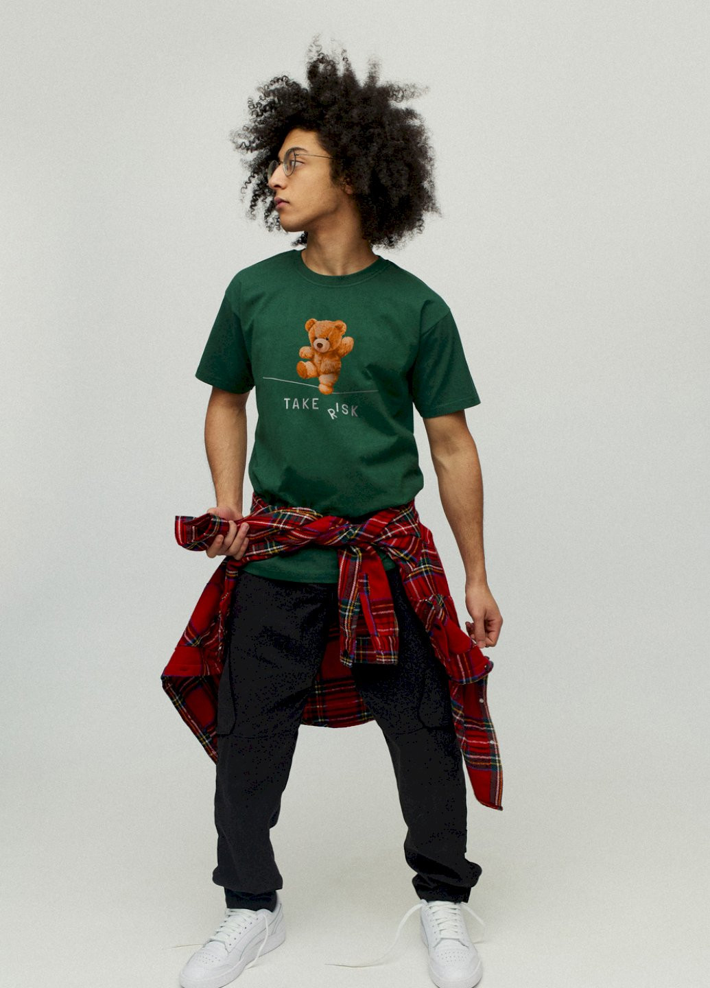 Темно-зеленая футболка мужская YAPPI