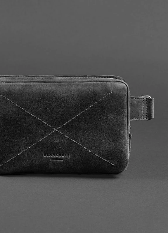 Кожаная поясная сумка Dropbag Mini черная Crazy Horse BlankNote (235752715)