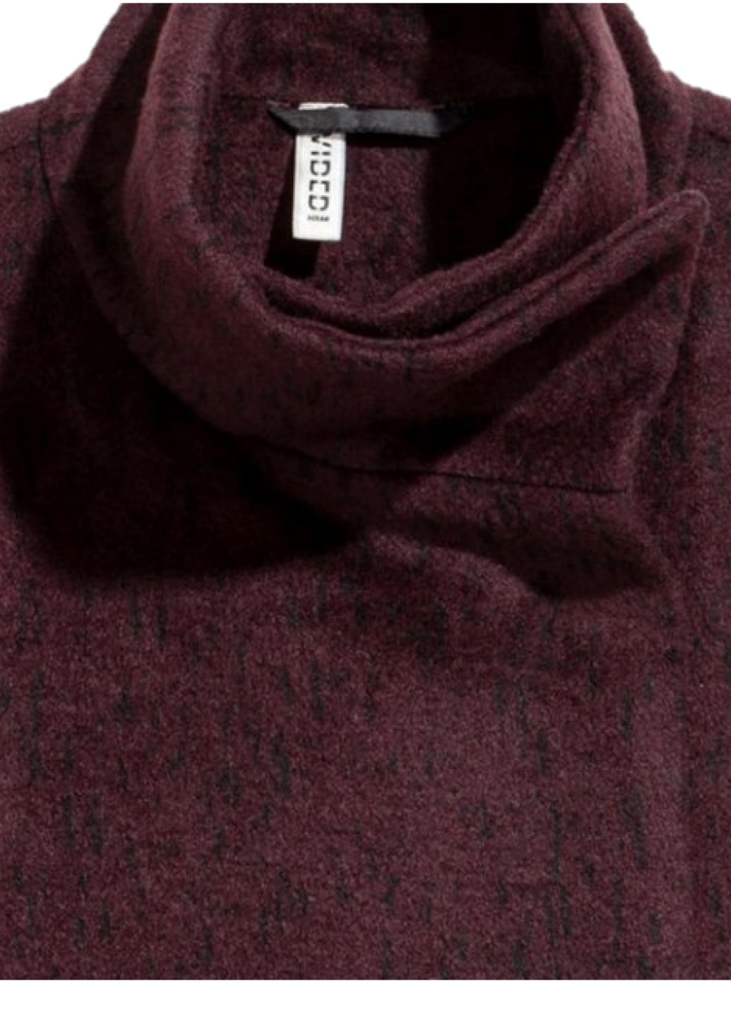 Бордовое демисезонное Женское пальто бордового цвета однобортное H&M