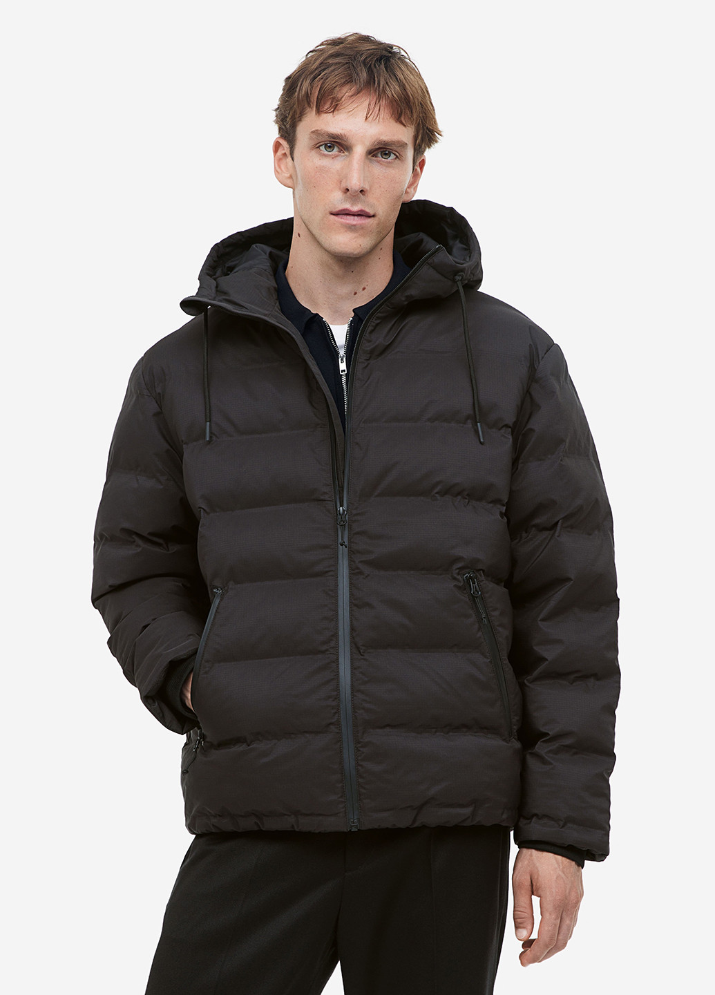 Чорна демісезонна куртка H&M