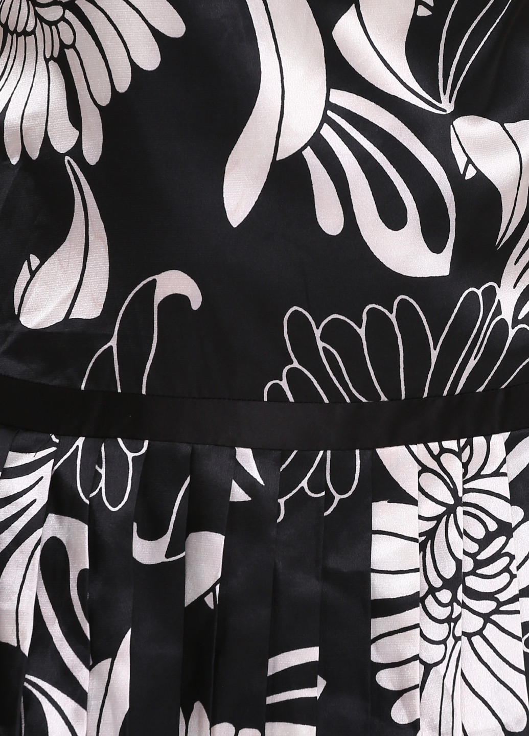 Черно-белое кэжуал платье плиссированное Sportstaff с абстрактным узором