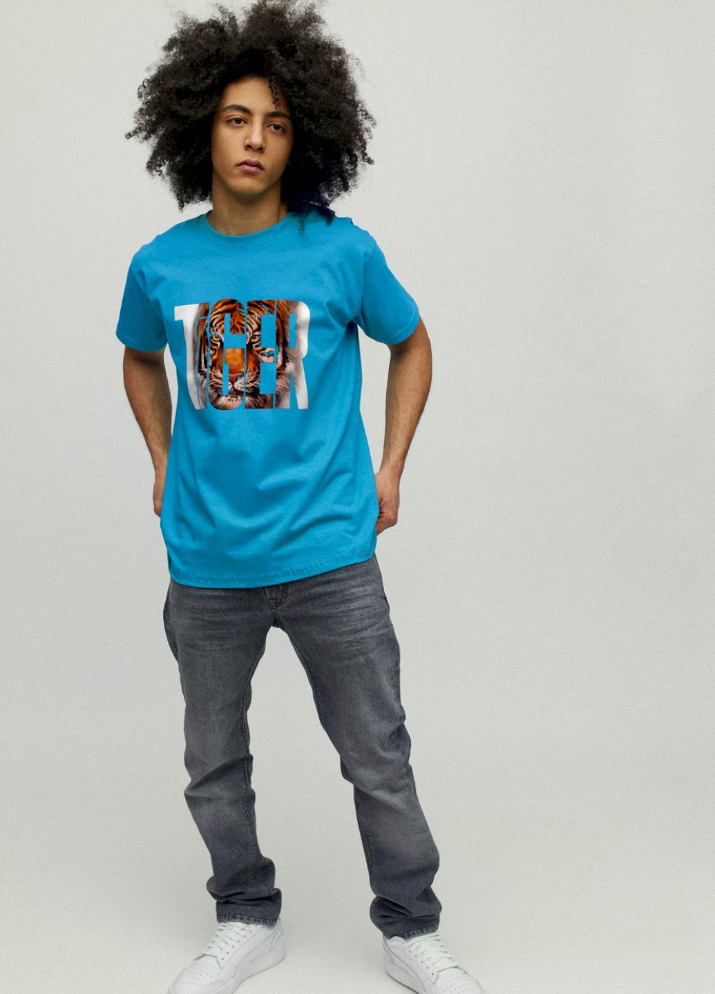 Світло-синя футболка чоловіча YAPPI