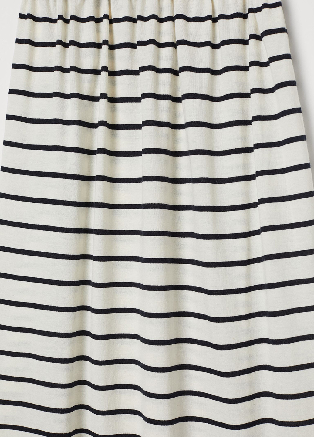 Чорно-білий кежуал сукня з відкритими плечима H&M в смужку