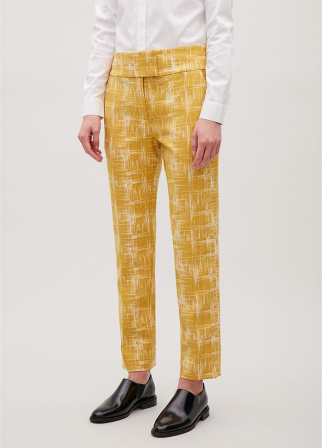 Желтые кэжуал демисезонные прямые брюки Cos
