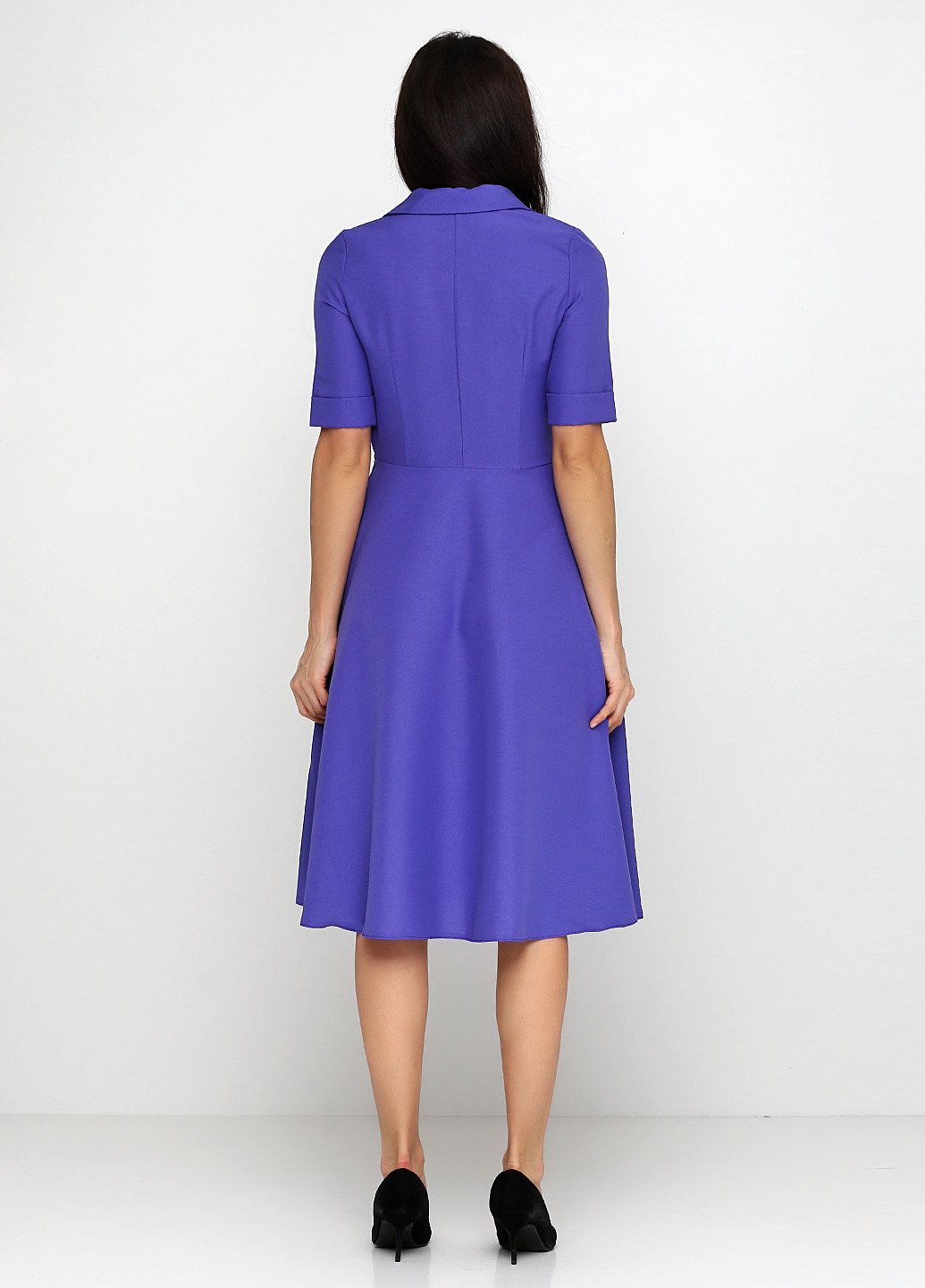 Фиолетовое кэжуал платье миди ANVI однотонное
