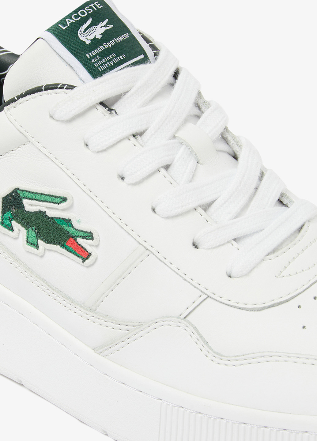 Белые демисезонные кроссовки Lacoste