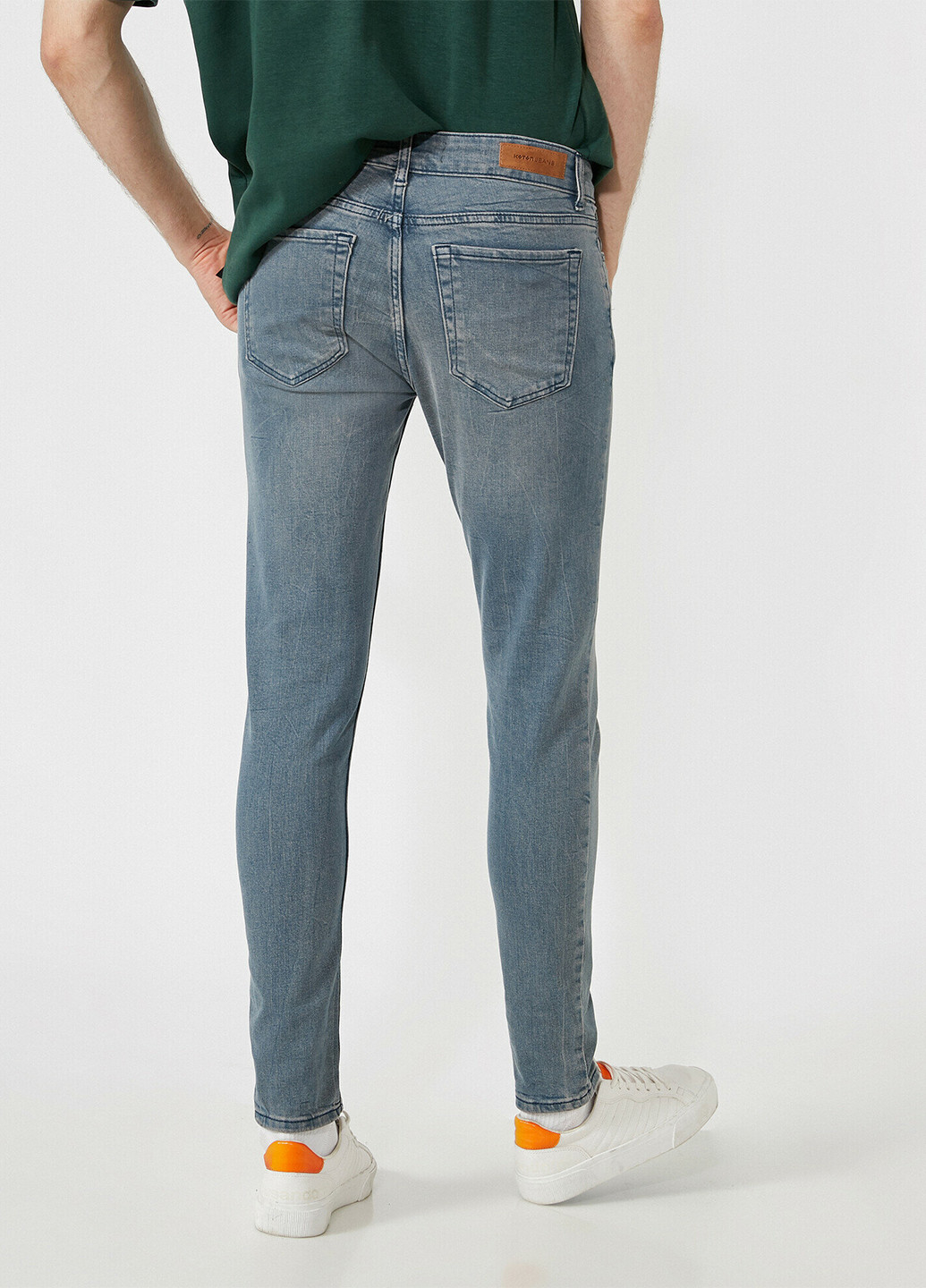 Серо-голубые демисезонные скинни джинсы KOTON