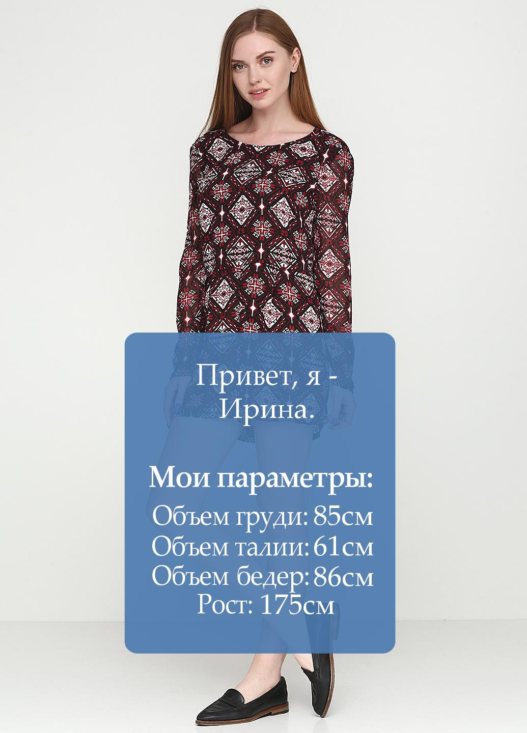Комбинезон H&M комбинезон-шорты рисунок бордовый кэжуал