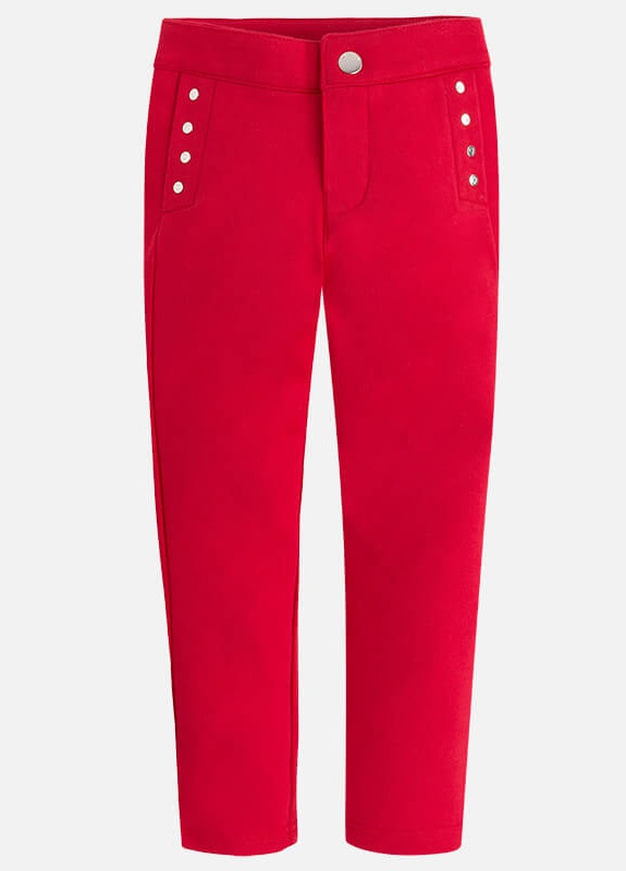 Красные кэжуал демисезонные зауженные брюки Mayoral